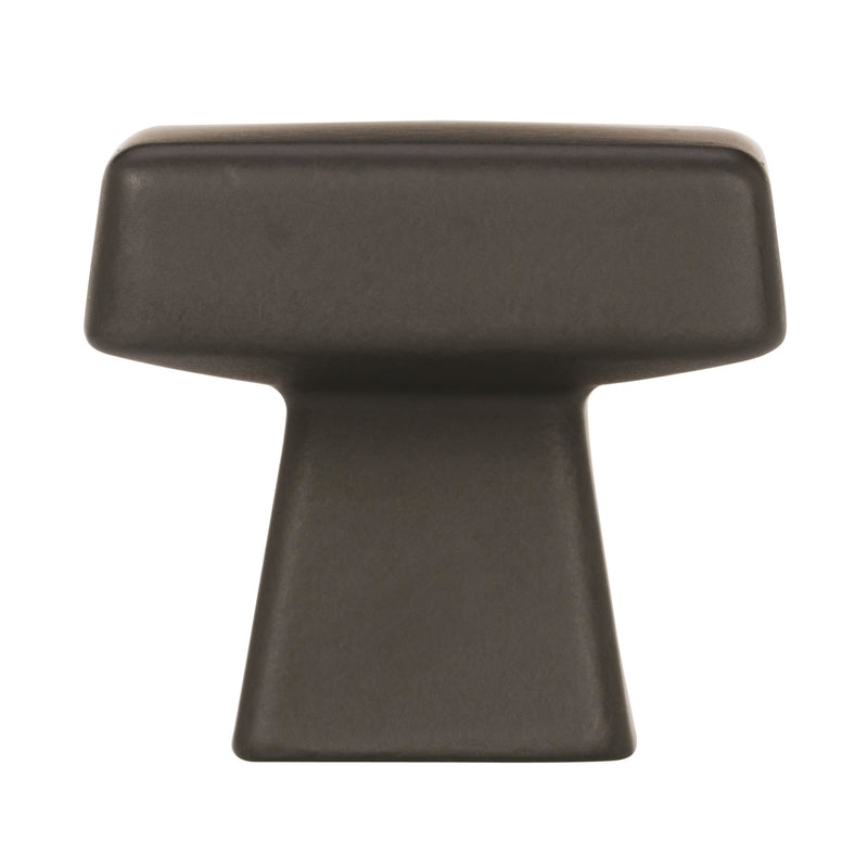 Amerock Blackrock Square Cabinet Knob 1-1/16 in. Black Bronze