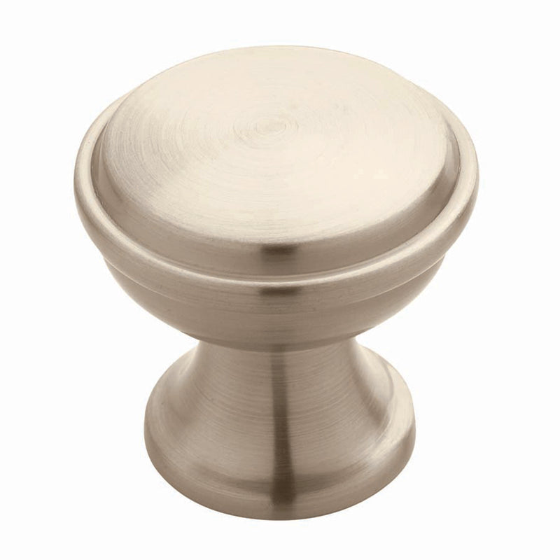 Amerock Westerly Round Cabinet Knob 1-3/16 in. D 1-3/16 in. Satin Nickel