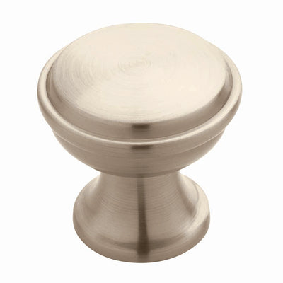 Amerock Westerly Round Cabinet Knob 1-3/16 in. D 1-3/16 in. Satin Nickel