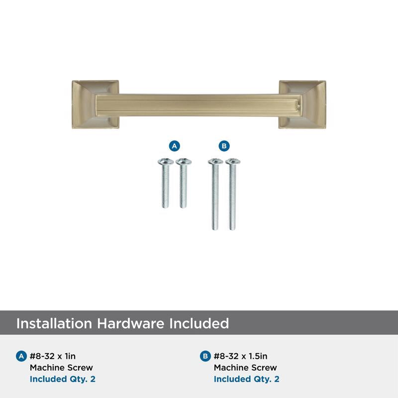 Amerock Traditional Arch Cabinet Pull 3 in. Golden Champagne Gold