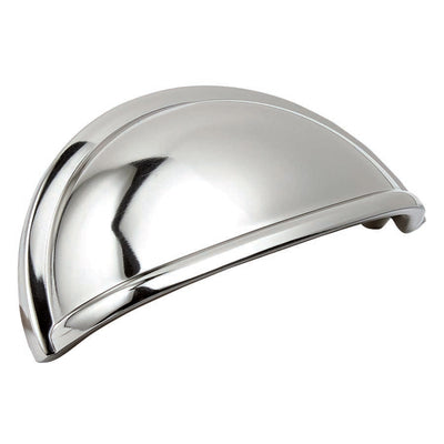 Amerock Cup Pull Collection Traditional Cup Cabinet Cup Pull 3 in. Polished Nickel Silver
