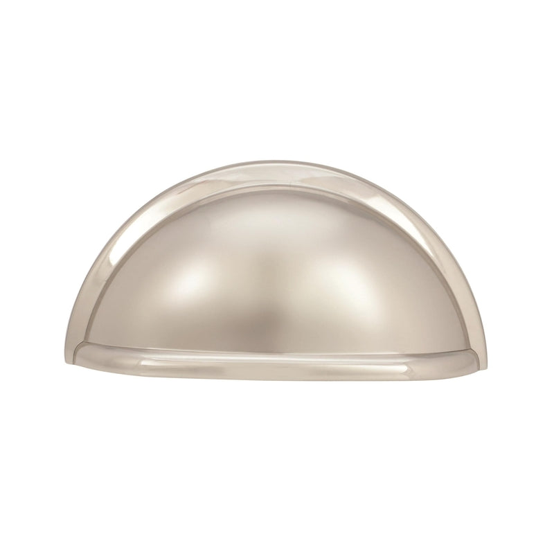 Amerock Cup Pull Collection Traditional Cup Cabinet Cup Pull 3 in. Polished Nickel Silver