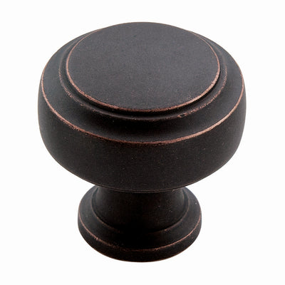 Amerock Highland Ridge Collection Round Cabinet Knob 1-3/16 in. D 1-1/4 in. Dark Oiled Bronze