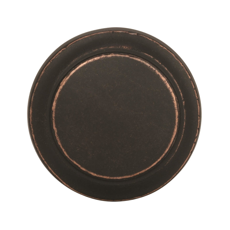 Amerock Highland Ridge Collection Round Cabinet Knob 1-3/16 in. D 1-1/4 in. Dark Oiled Bronze