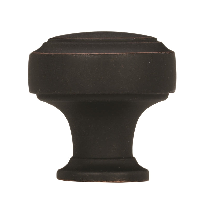 Amerock Highland Ridge Collection Round Cabinet Knob 1-3/16 in. D 1-1/4 in. Dark Oiled Bronze