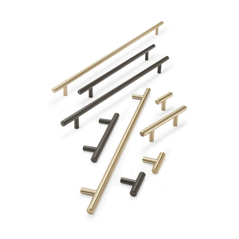 Amerock Contemporary Bar Bar Pull 3-3/4 in. Black Bronze Black