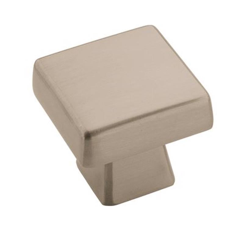 Amerock Blackrock Collection Square Cabinet Knob 1 in. Satin Nickel