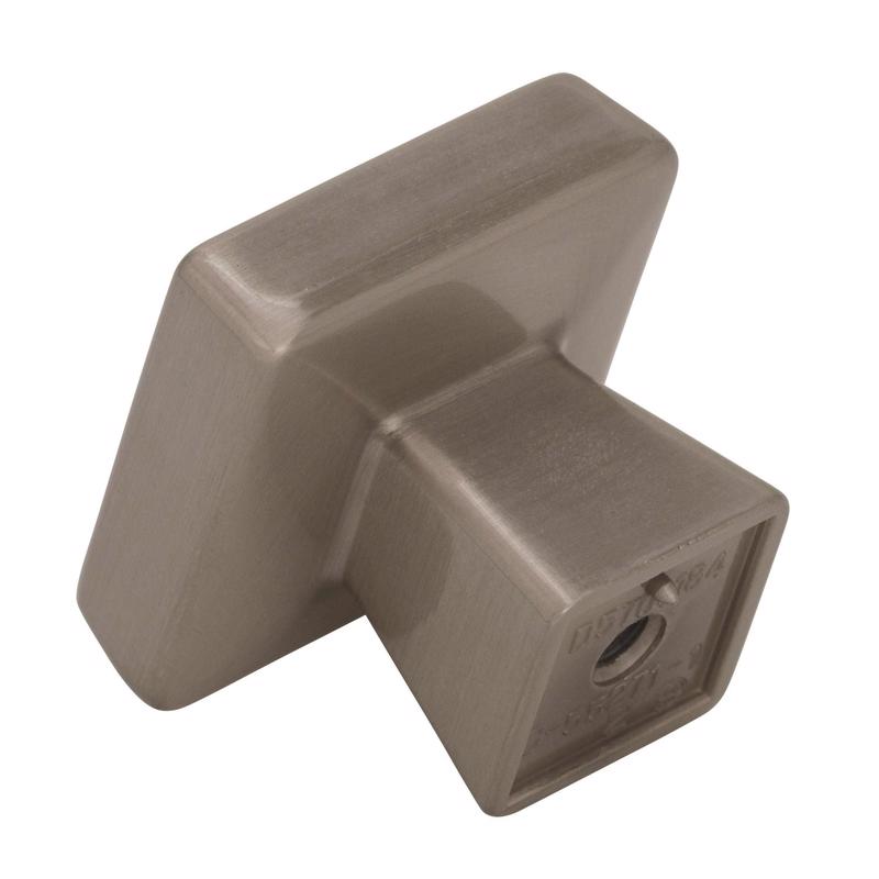 Amerock Blackrock Collection Square Cabinet Knob 1 in. Satin Nickel