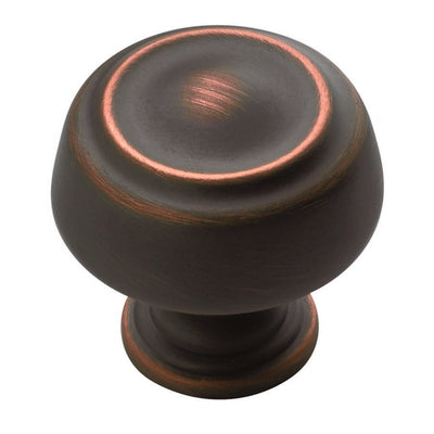 Amerock Kane & Crosley Collection Round Cabinet Knob 1-1/4 in. D 1-1/4 in. Oil Rubbed Bronze