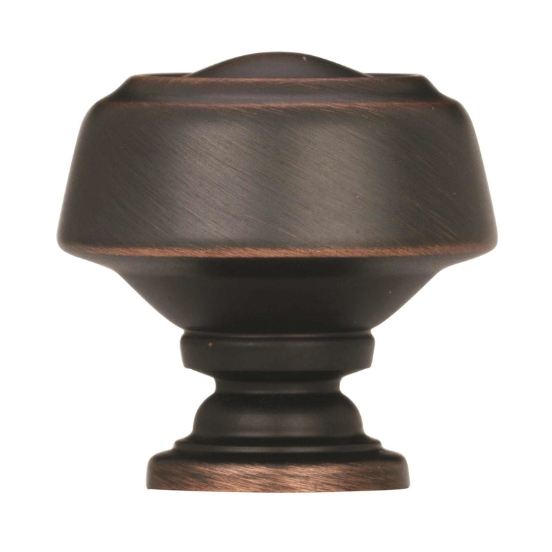 Amerock Kane & Crosley Collection Round Cabinet Knob 1-1/4 in. D 1-1/4 in. Oil Rubbed Bronze