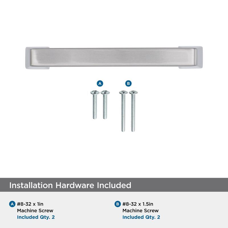 Amerock Blackrock Collection Transitional Arch Cabinet Pull 3-3/4 in. Satin Nickel Silver