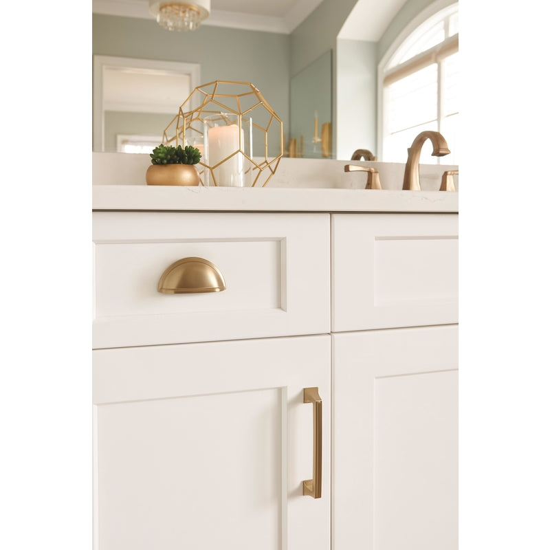 Amerock Cup Pull Collection Traditional Cup Cabinet Cup Pull 3 in. Golden Champagne Gold