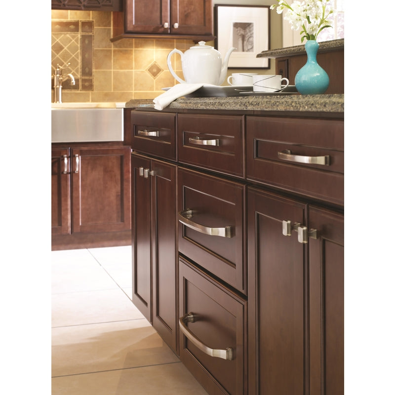 Amerock Traditional Arch Cabinet Pull 5-1/16 in. Satin Nickel Silver