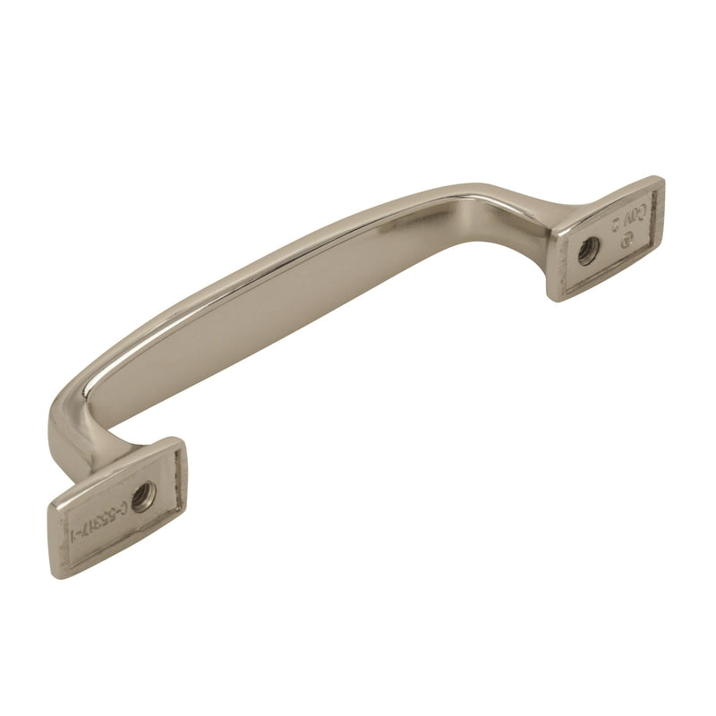 Amerock Highland Ridge Collection Transitional Arch Cabinet Pull 3-3/4 in. Polished Nickel Silver 1