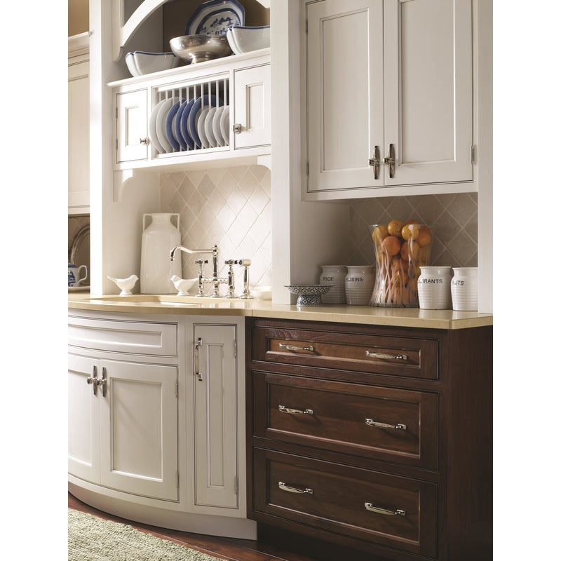 Amerock Highland Ridge Collection Transitional Arch Cabinet Pull 3-3/4 in. Polished Nickel Silver 1