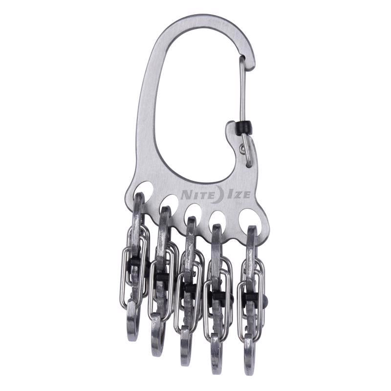 Nite Ize BigFoot Locker 2 in. D Stainless Steel Silver Carabiner Carabiner Key Chain