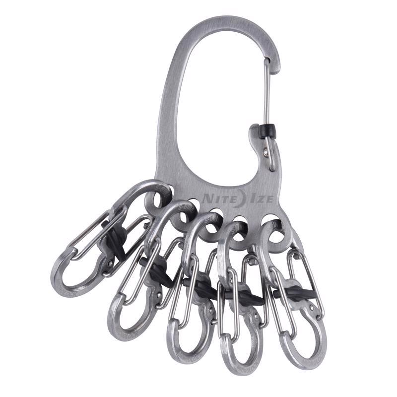 Nite Ize BigFoot Locker 2 in. D Stainless Steel Silver Carabiner Carabiner Key Chain