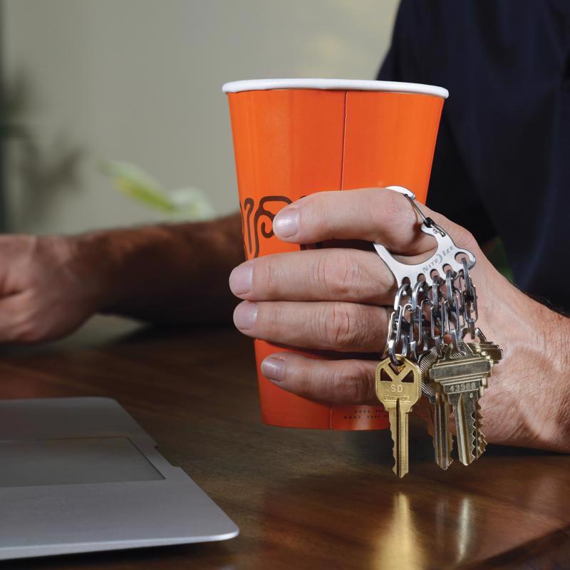 Nite Ize BigFoot Locker 2 in. D Stainless Steel Silver Carabiner Carabiner Key Chain