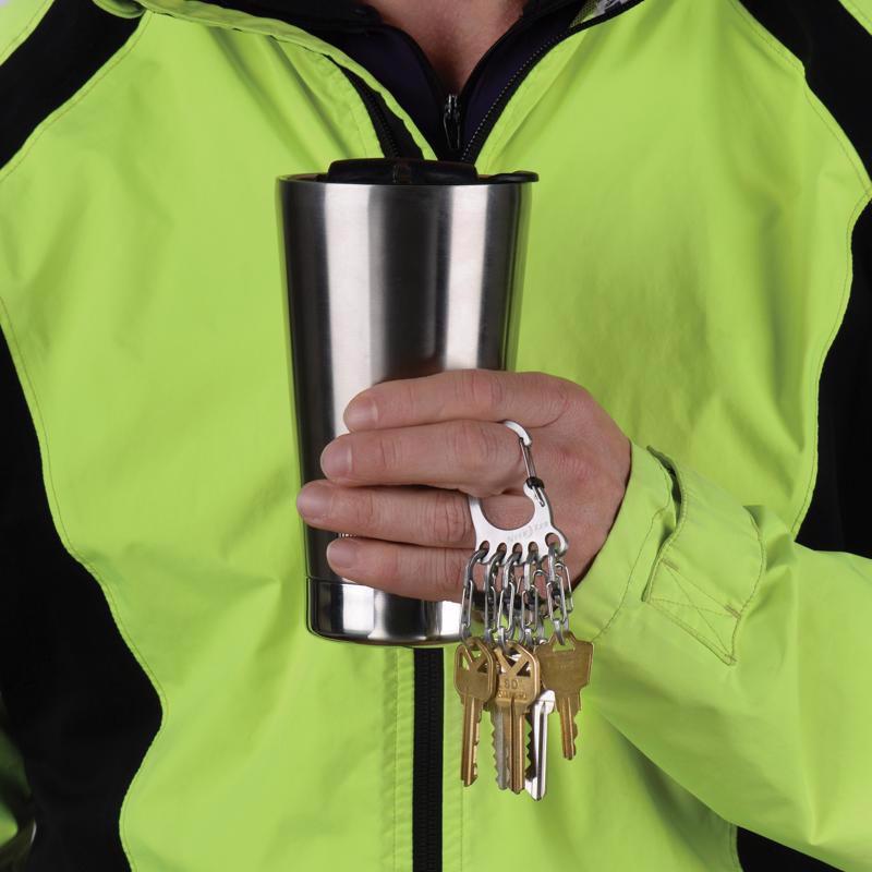 Nite Ize BigFoot Locker 2 in. D Stainless Steel Silver Carabiner Carabiner Key Chain