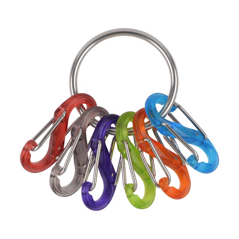 Nite Ize KeyRing S-Biner 2.2 in. D Stainless Steel Assorted Key Ring