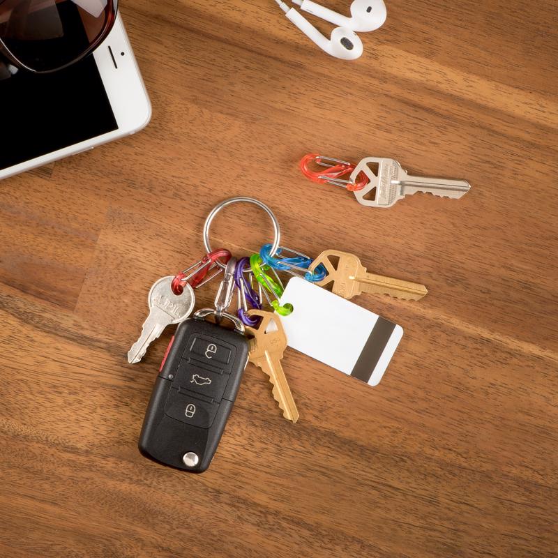 Nite Ize KeyRing S-Biner 2.2 in. D Stainless Steel Assorted Key Ring