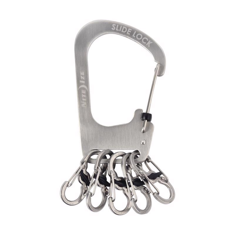 Nite Ize SlideLock 2.4 in. D Stainless Steel Silver Carabiner Carabiner Key Chain