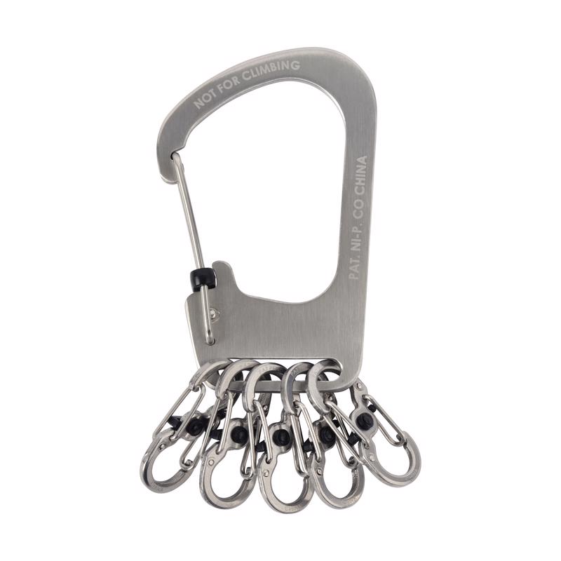Nite Ize SlideLock 2.4 in. D Stainless Steel Silver Carabiner Carabiner Key Chain