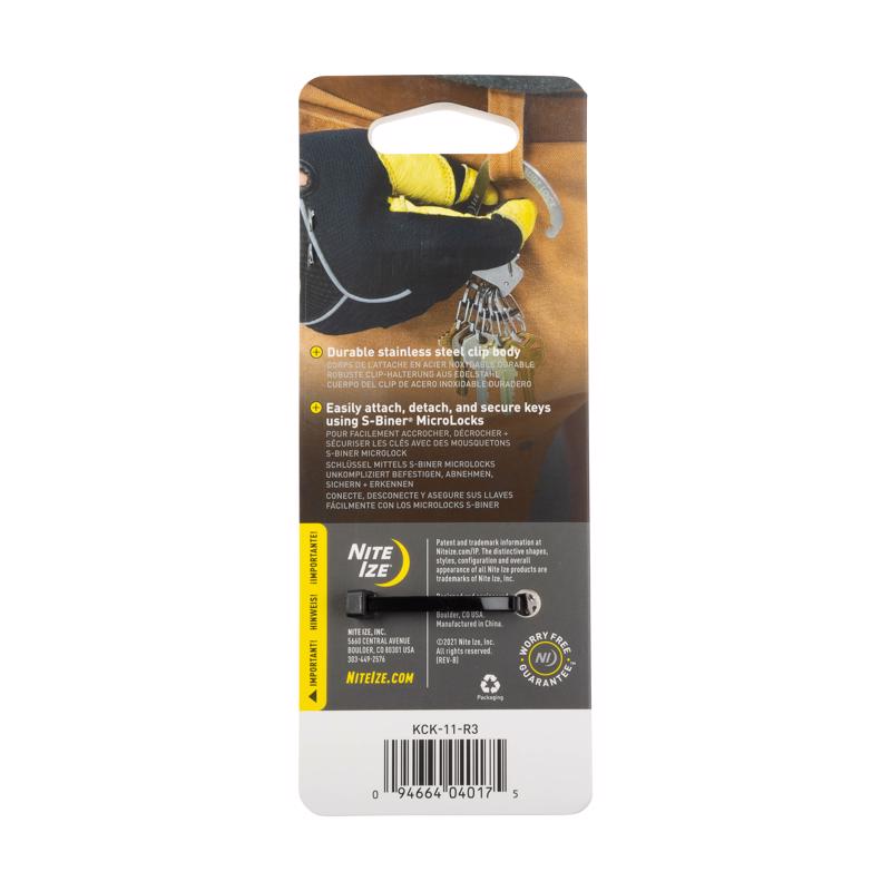 Nite Ize SlideLock 2.4 in. D Stainless Steel Silver Carabiner Carabiner Key Chain