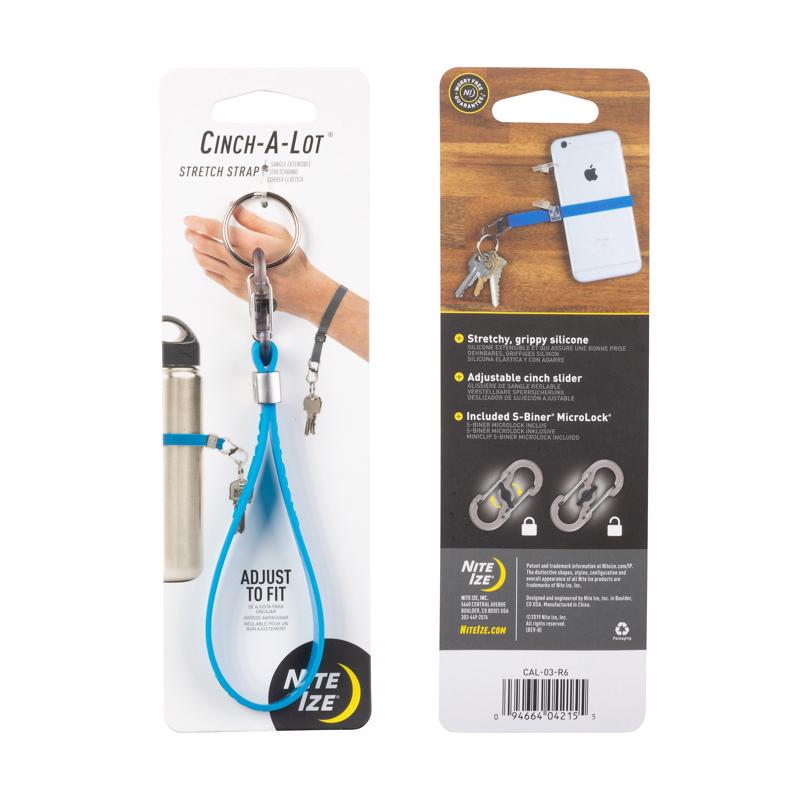 Nite Ize Cinch-A-Lot 0.6 in. D Rubber Blue Key Strap