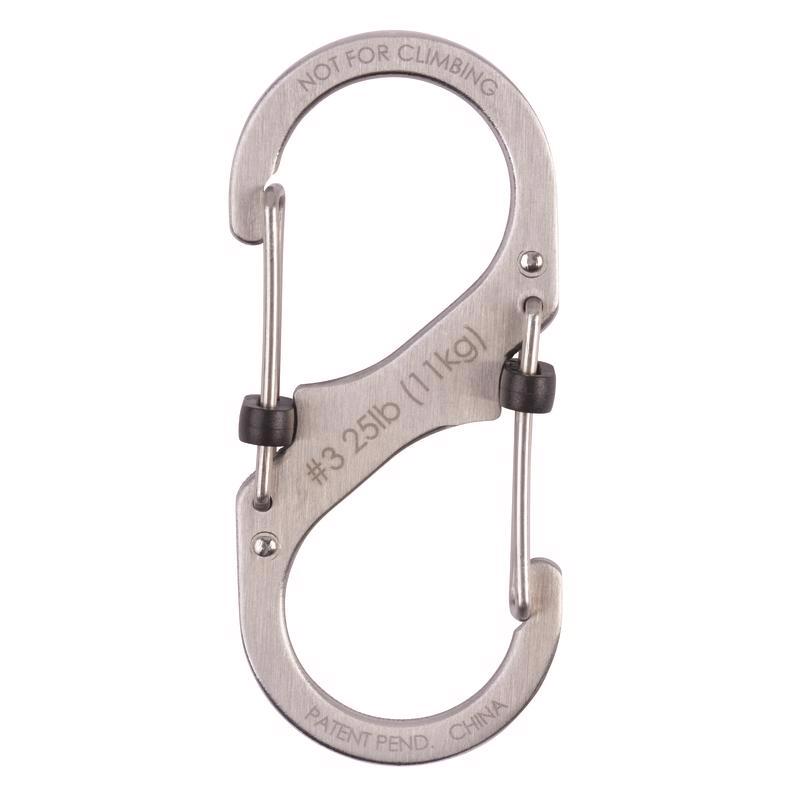 Nite Ize S-Biner Slidelock 1.8 in. D Stainless Steel Silver Carabiner S-Biner