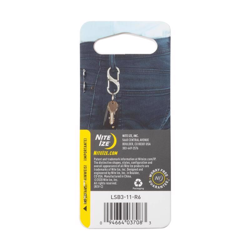 Nite Ize S-Biner Slidelock 1.8 in. D Stainless Steel Silver Carabiner S-Biner