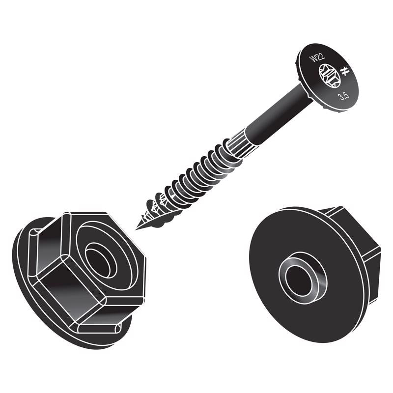 Simpson Strong-Tie Galvanized Steel 1.5 in. Hex Head Washer 8 pk