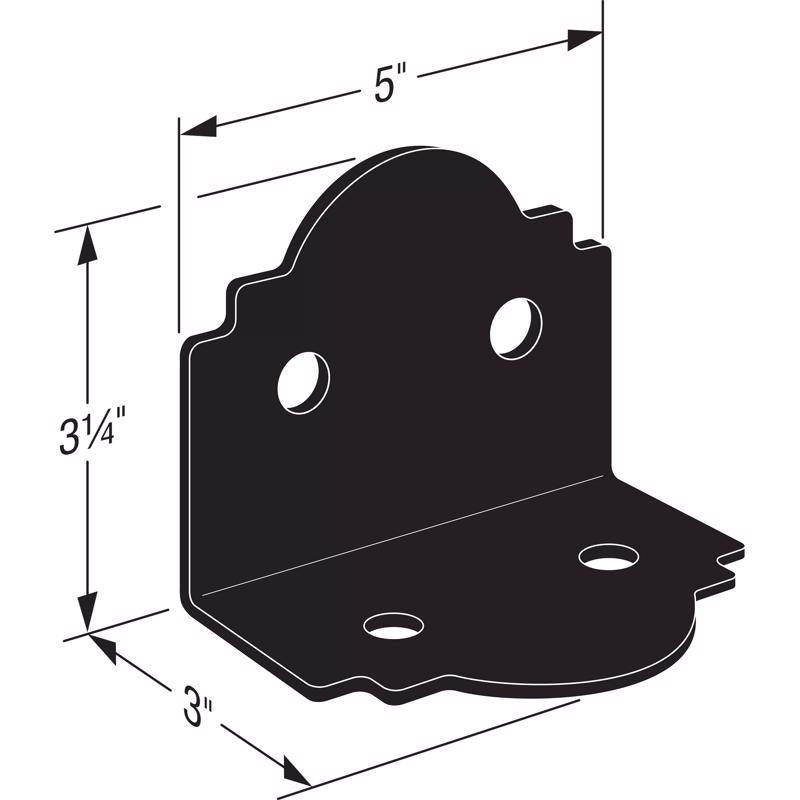 Simpson Strong-Tie 3-3/4 in. W X 5 in. L Steel Angle