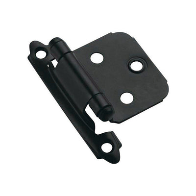 Amerock 1 13/16 in. W X 2-3/4 in. L Black Steel Self-Closing Hinge 2 pk