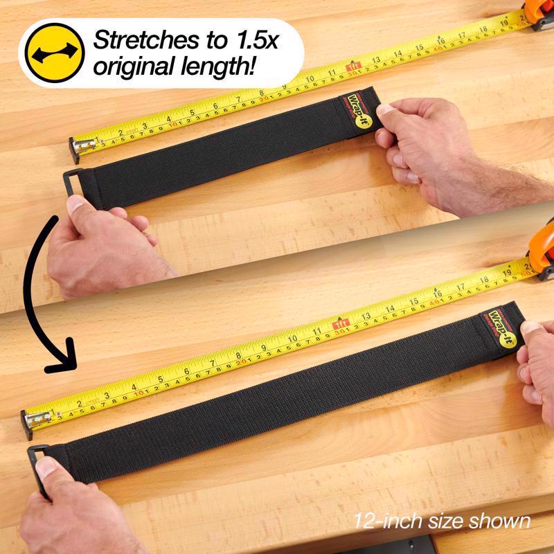 Wrap-It Super-Stretch 2 in. W X 24 in. L Black Stretch Storage Straps 10 lb 2 pk