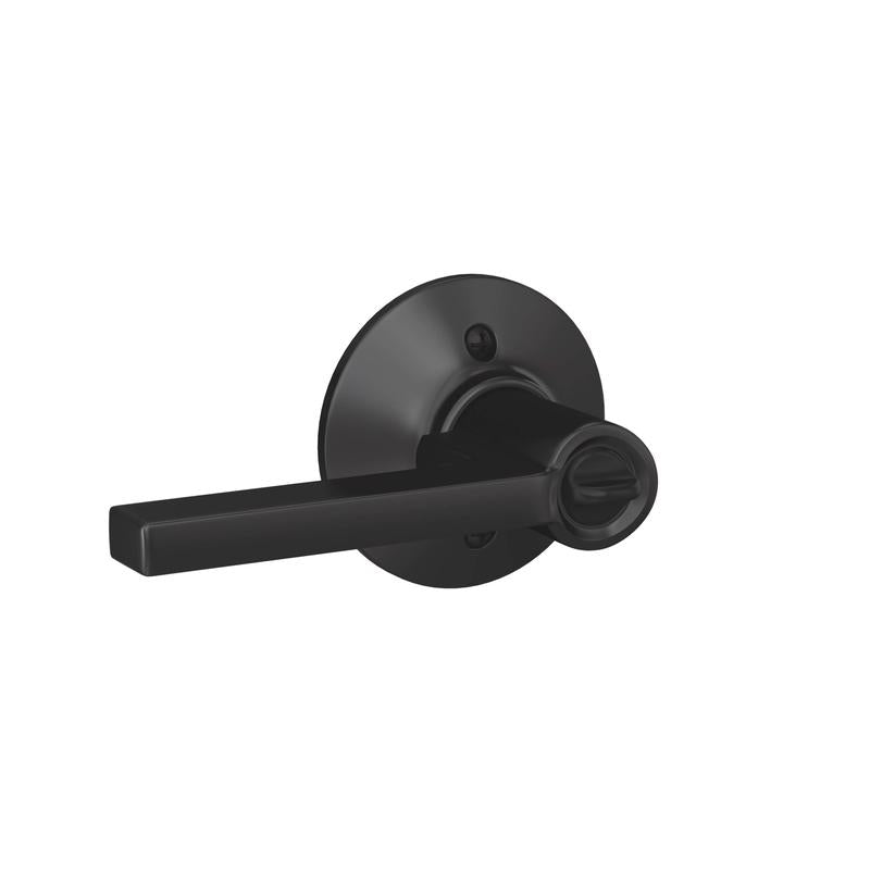 Schlage Latitude Matte Black Entry Door Knob 1-3/4 in.
