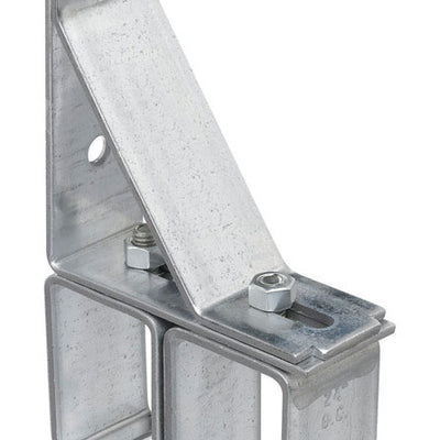 National Hardware 1-3/4 in. L Galvanized Silver Steel Double Box Rail Bracket