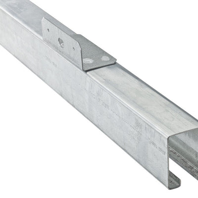 National Hardware 10 ft. L Galvanized Silver Steel Face Mount Box Rail