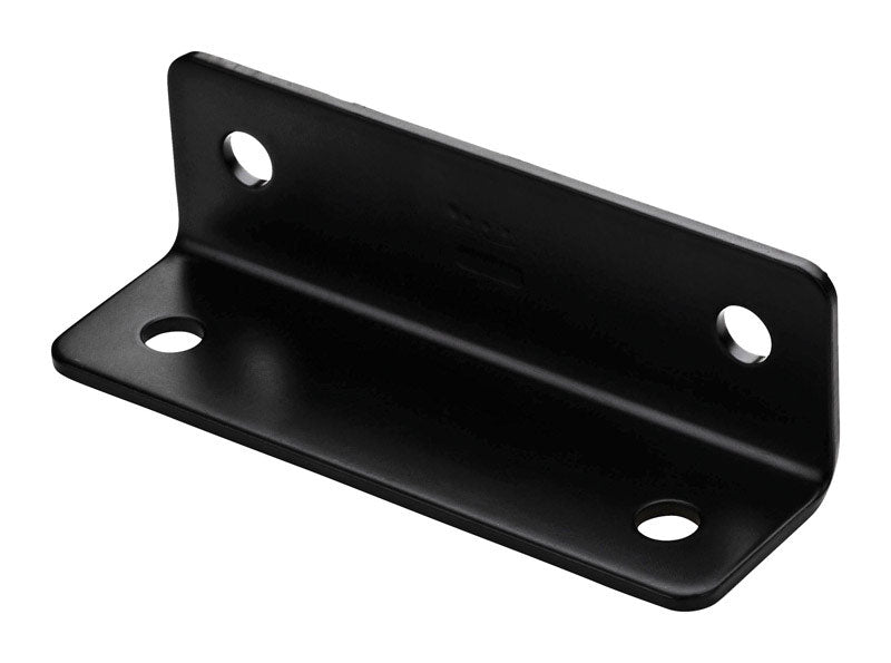 National Hardware 1.6 in. H X 5 in. W X 0.125 in. D Black Carbon Steel Inside/Outside Wide Corner Br
