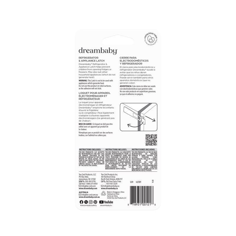 Dreambaby White Plastic Adhesive Appliance Latch