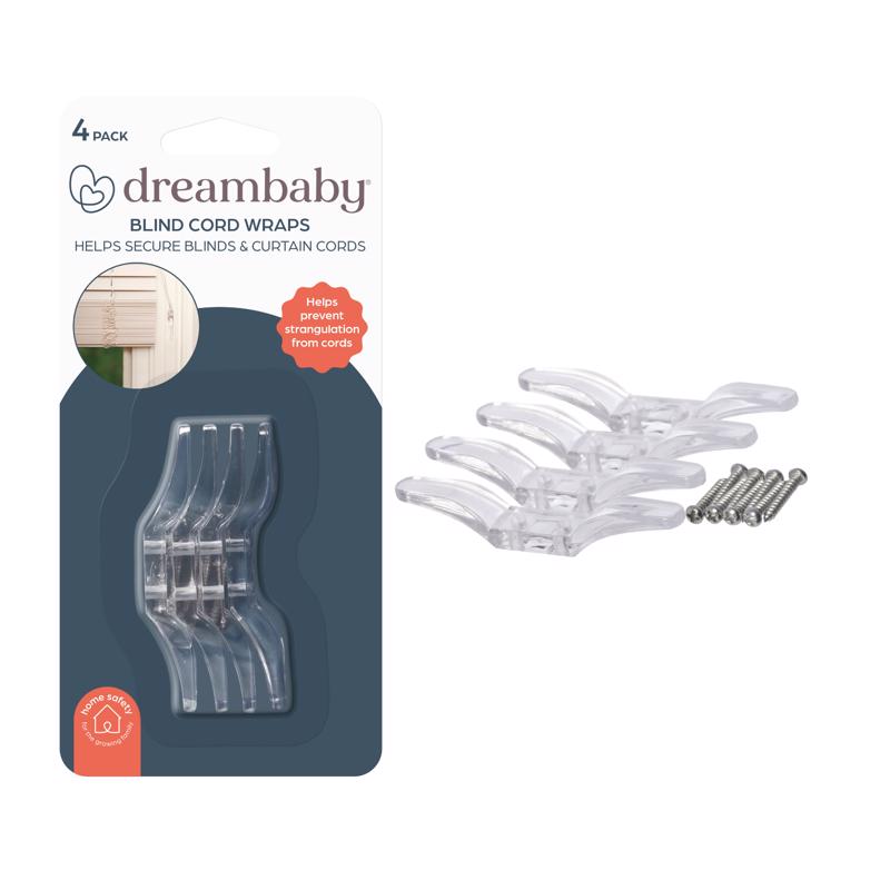 Dreambaby Clear Plastic Blind Cord Wraps 4 pk