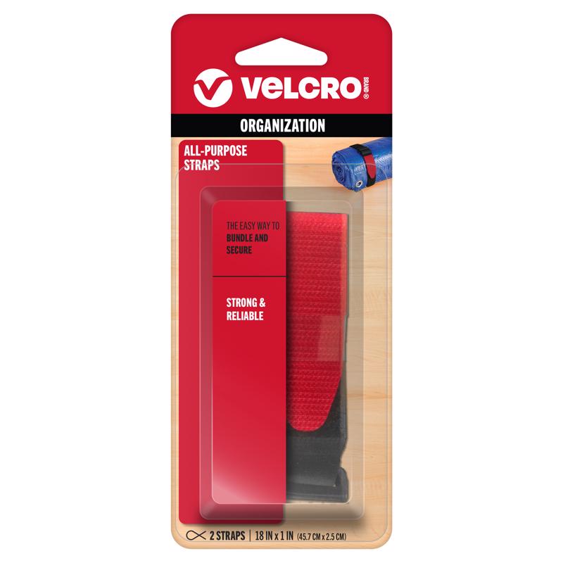 VELCRO Brand Medium Nylon Hook and Loop Fastener 18 in. L 2 pk