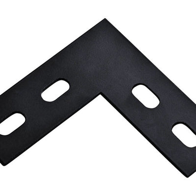 National Hardware 4.5 in. H X 1.5 in. W X 0.125 in. D Black Carbon Steel Flat Corner Plate