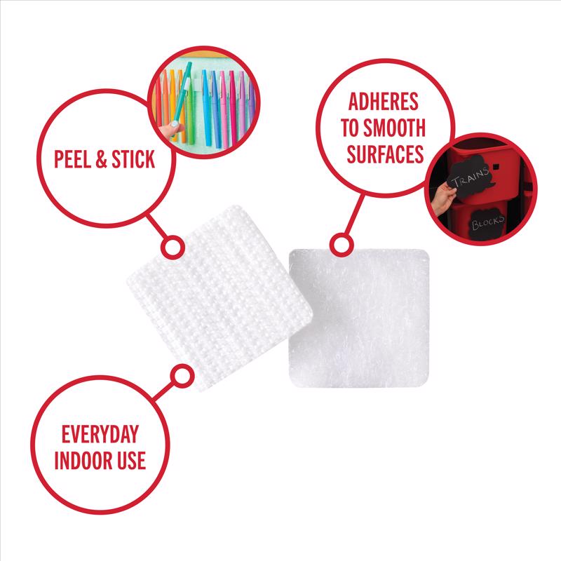 VELCRO Brand Sticky Back Small Nylon Hook and Loop Fastener 7/8 in. L 12 pk