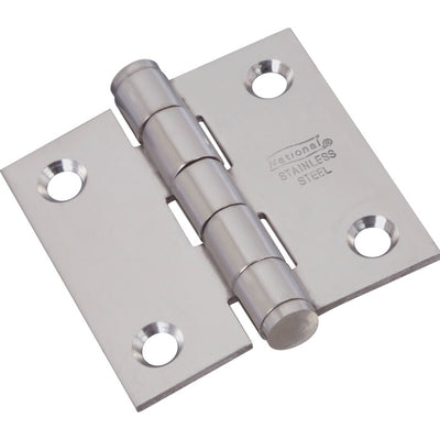 National Hardware 2 in. L Stainless Steel Door Hinge 2 pk