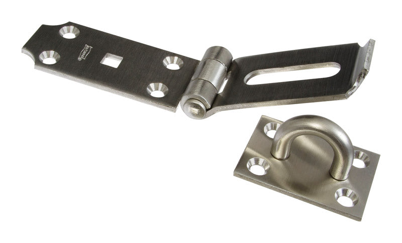 National Hardware Brushed Stainless Steel 7-1/2 in. L Safety Hasp