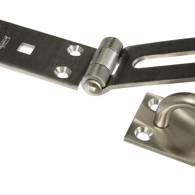 National Hardware Brushed Stainless Steel 7-1/2 in. L Safety Hasp