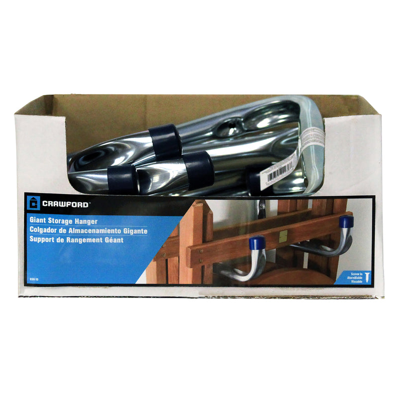 Crawford Zinc Plated Silver Steel 11 in. Giant Storage Hangers