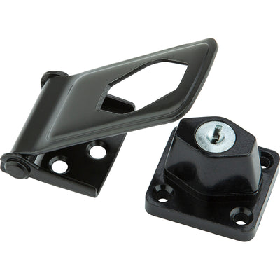 National Hardware Black Steel 3.5 in. L Keyed Hasp Lock