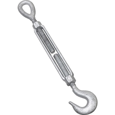 National Hardware 1/2 in. D X 6 in. L Galvanized Steel Hook and Eye Turnbuckle